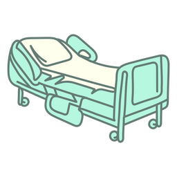 Icono de cama de hospital de medicina Diseño PNG