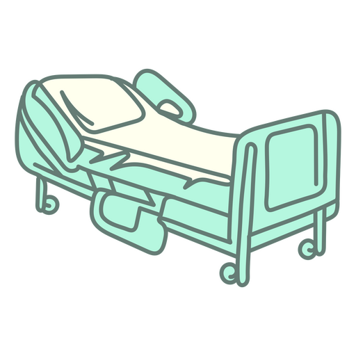 Icono de cama de hospital de medicina