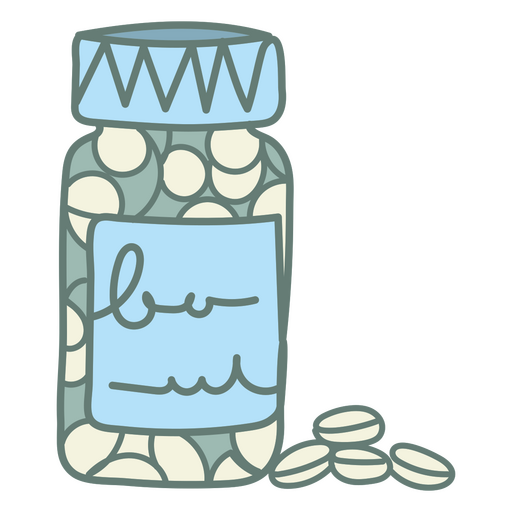 Medicine pill bottle icon PNG Design