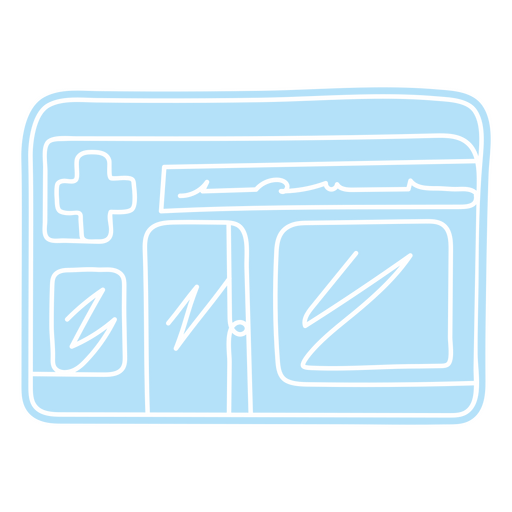 Medizinklinik Symbol ausgeschnitten PNG-Design