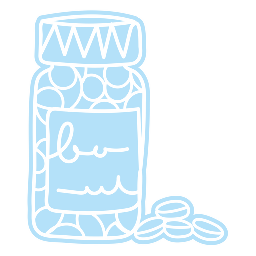 Icono de corte de botella de píldora de medicina