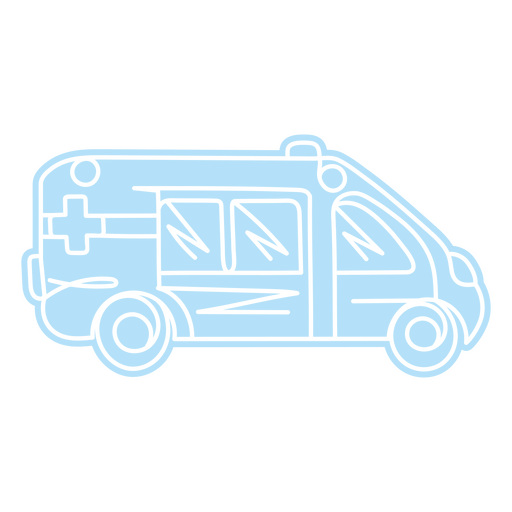 Ícone de recorte de ambulância de medicina
