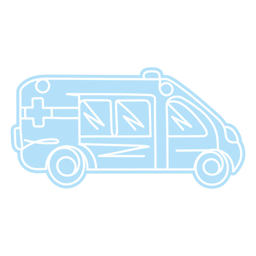 Medicine ambulance cut out icon PNG Design