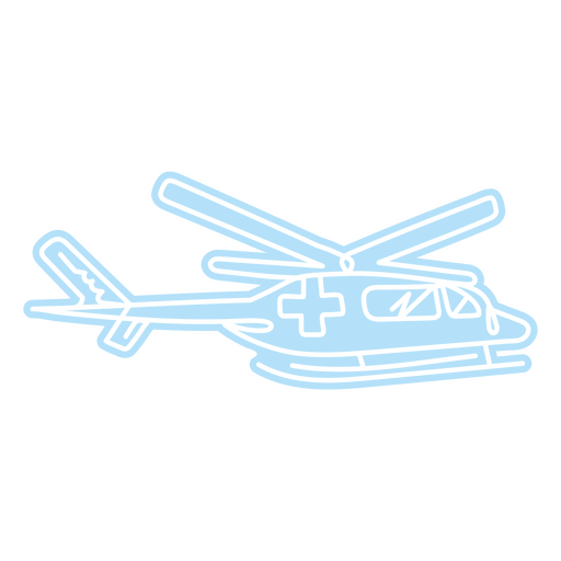 Ícone de recorte de helicóptero de medicina