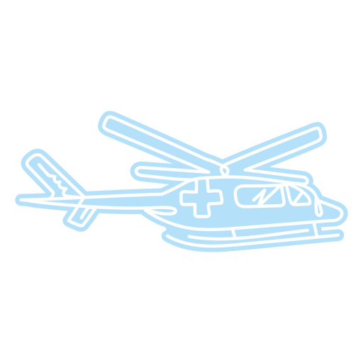 Icono de corte de helicóptero de medicina Diseño PNG