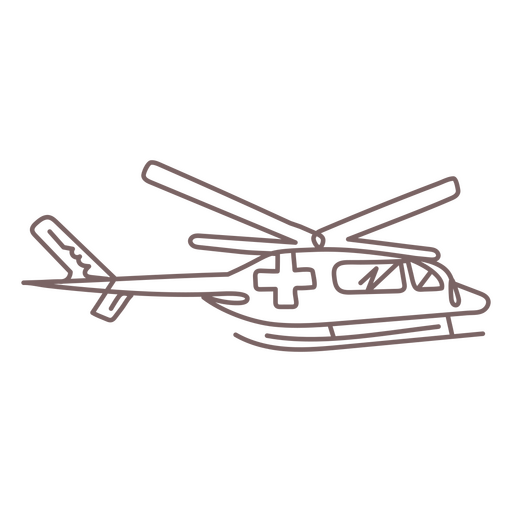 Ícone simples de helicóptero de medicina Desenho PNG