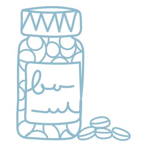 Icono simple de botella de píldora de medicina