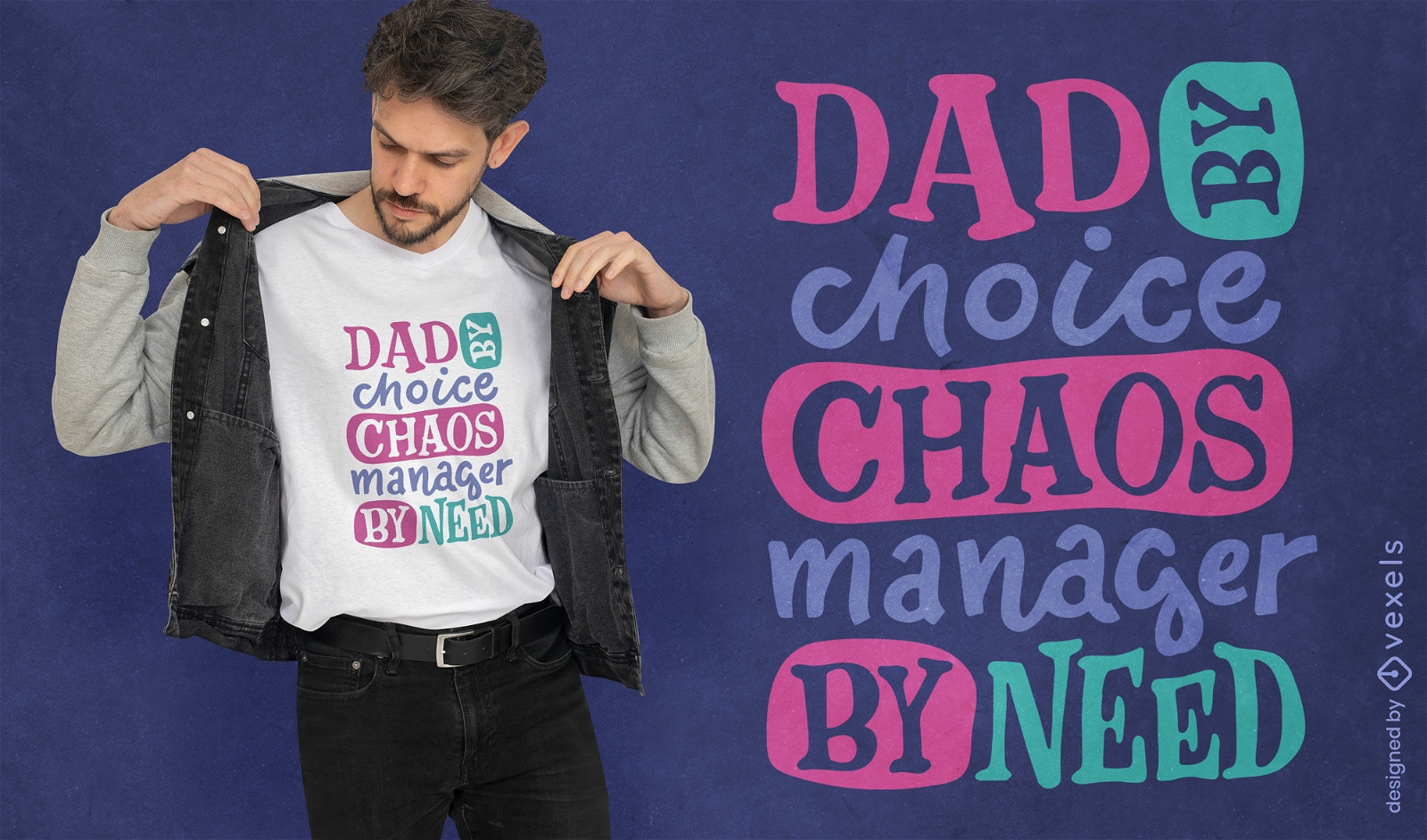 Diseño divertido de camiseta con cita de papá