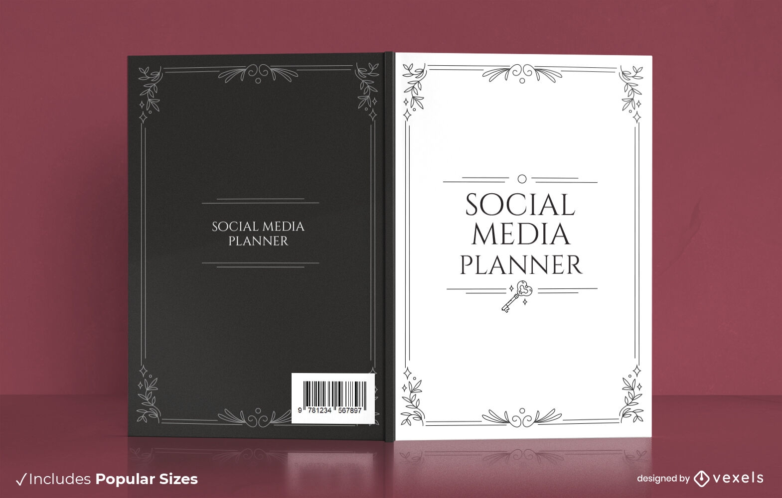Social media planner book cover design