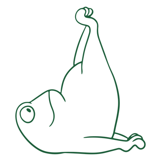 Yoga-Strich-Frosch umgekehrt PNG-Design
