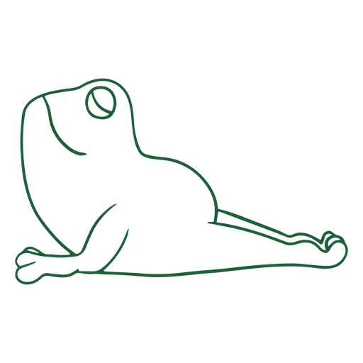 Yoga-Strich-Frosch-Kobra PNG-Design