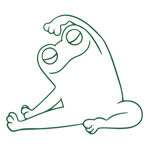 Yoga stroke frog stretch PNG Design