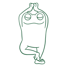Yoga stroke frog pose PNG Design Transparent PNG