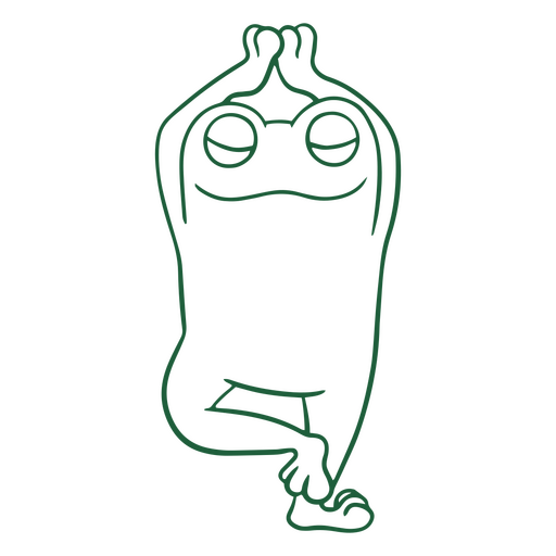 Yoga-Strich-Frosch-Pose PNG-Design