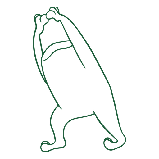 Yoga-Strich-Frosch-Stretching PNG-Design