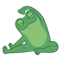 Alongamento de sapo de desenho animado de ioga Desenho PNG