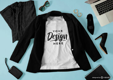 Mockup de ropa profesional y camiseta.