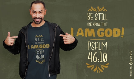 Diseño de camiseta de cita de religión cristiana de Dios