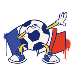 France flag soccer ball sport character PNG Design Transparent PNG