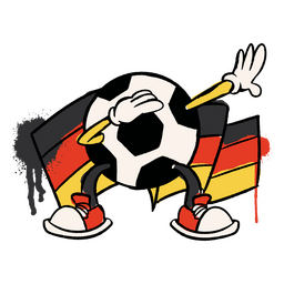 Alemania bandera fútbol balón deporte carácter Diseño PNG Transparent PNG