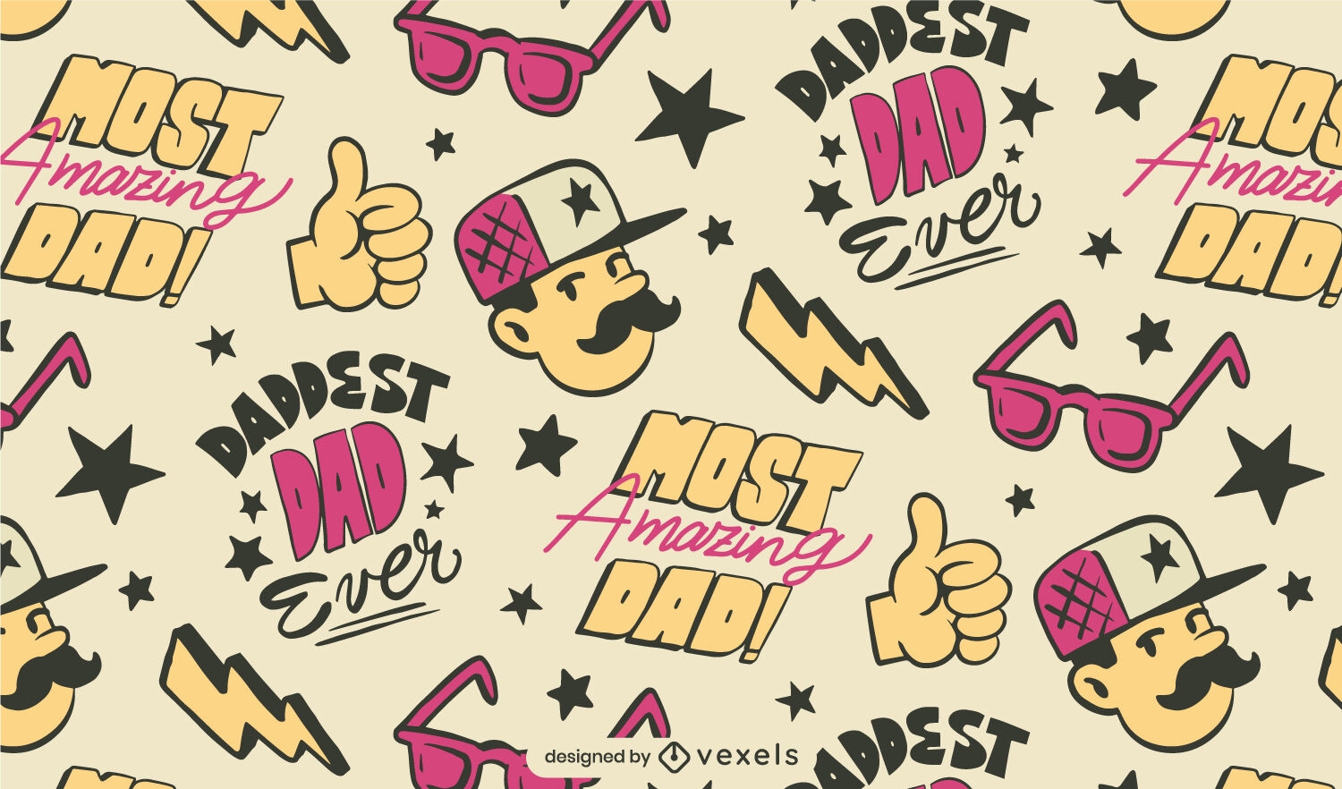 Cool dad father's day pattern design