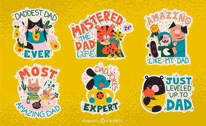 Father's day sticker set