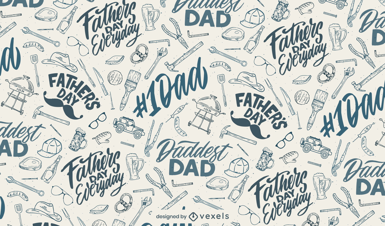Father's day hobby pattern design