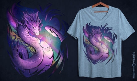 Magical dragon creature t-shirt design