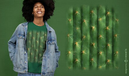 Design de camiseta de cacto realista