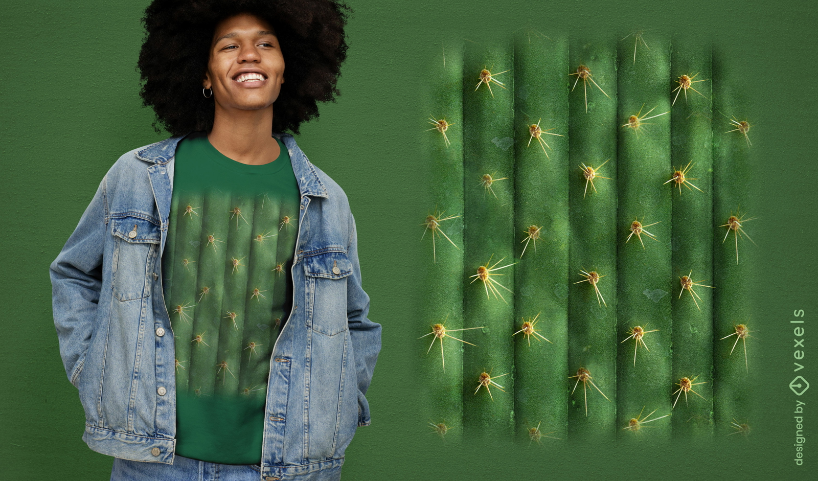 Realistisches Kaktus-T-Shirt-Design