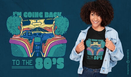 Back to the 80's quote t-shirt design