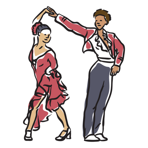 Pessoas de dança de salão Desenho PNG