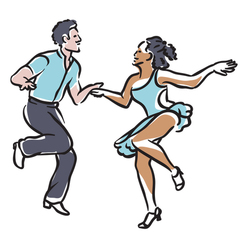 Gesellschaftstanzpaare tanzen Menschen PNG-Design