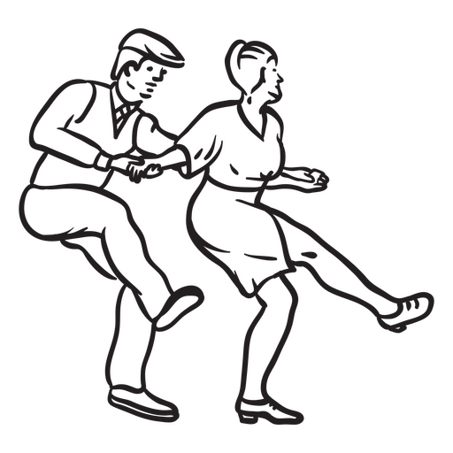 Dança de golpe de casal Desenho PNG