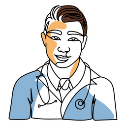 Doctor continuous line medicine people PNG Design