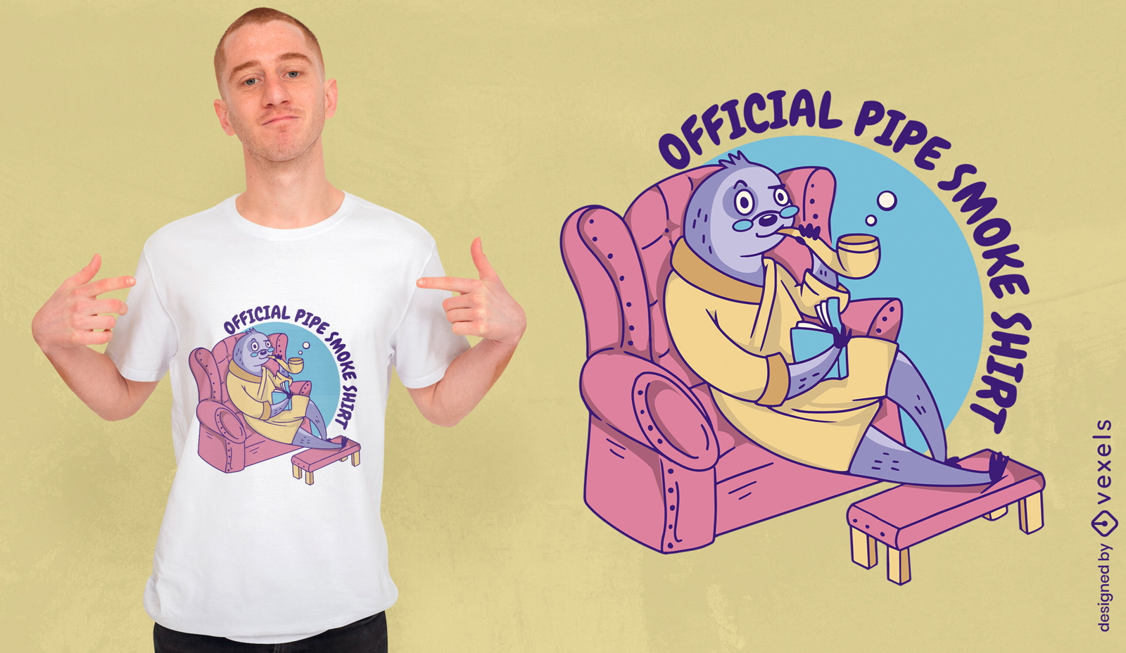 Sloth animal reading in couch t-shirt design