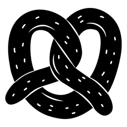 Silueta de icono de circo de pretzel Diseño PNG