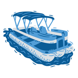 Launch Boat Front Side Flat Transport PNG & SVG Design For T-Shirts