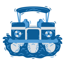 Starten Sie den flachen Transport des Bootes PNG-Design