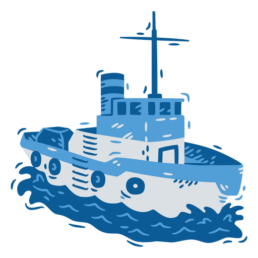 F?hrschifftransport auf dem Wasser PNG-Design