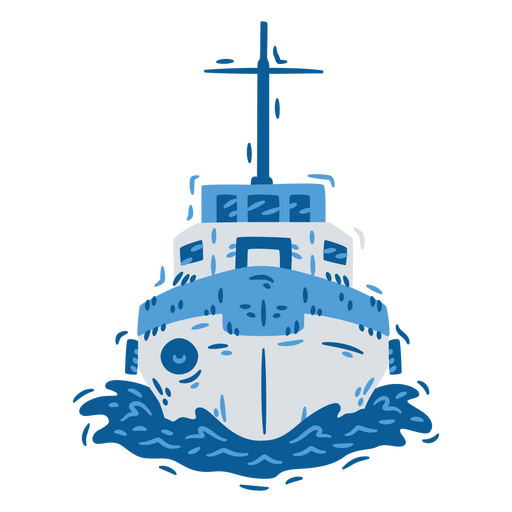 F?hrschiff-Frontwassertransport PNG-Design
