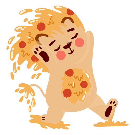 Bär Pizza Cartoon-Figur PNG-Design