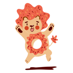Personagem de desenho animado de rosquinha de urso Desenho PNG