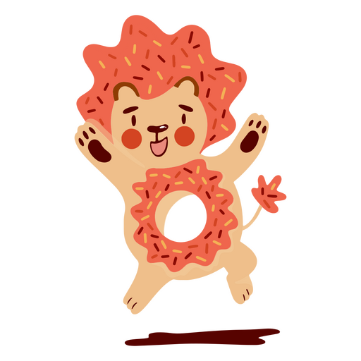 Bear donut cartoon character
