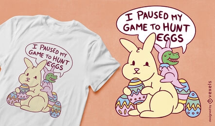 T-rex and easter bunny t-shirt design