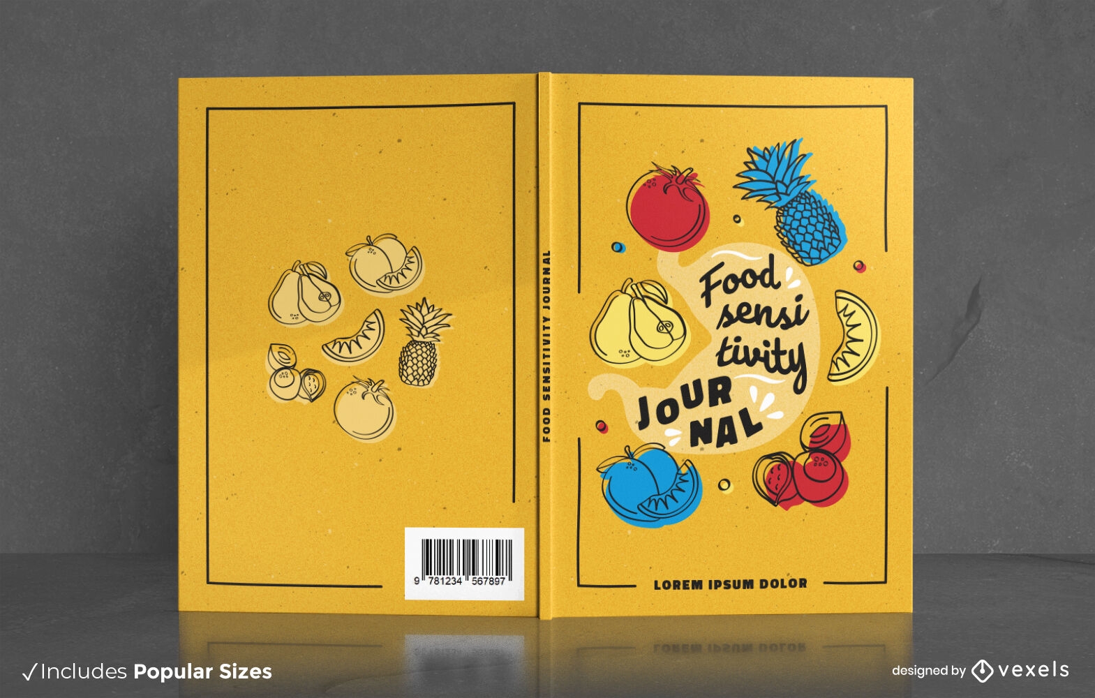 Fruits and vegetables book cover design