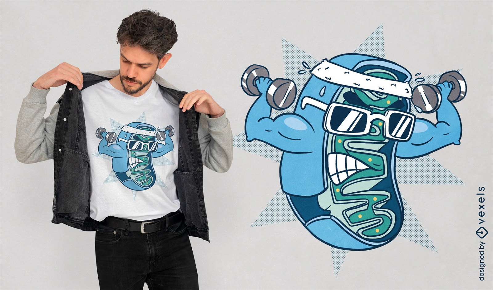 Passendes Mitochondrien-T-Shirt-Design