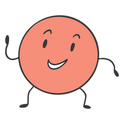 Simple planet cartoon character PNG Design
