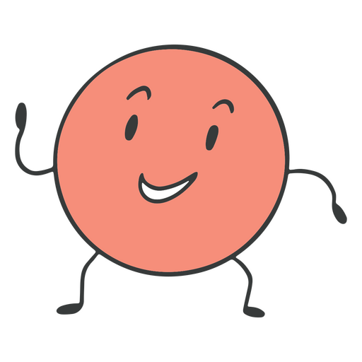 Simple planet cartoon character PNG Design