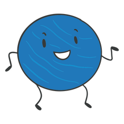 Neptune planet cartoon character PNG Design Transparent PNG